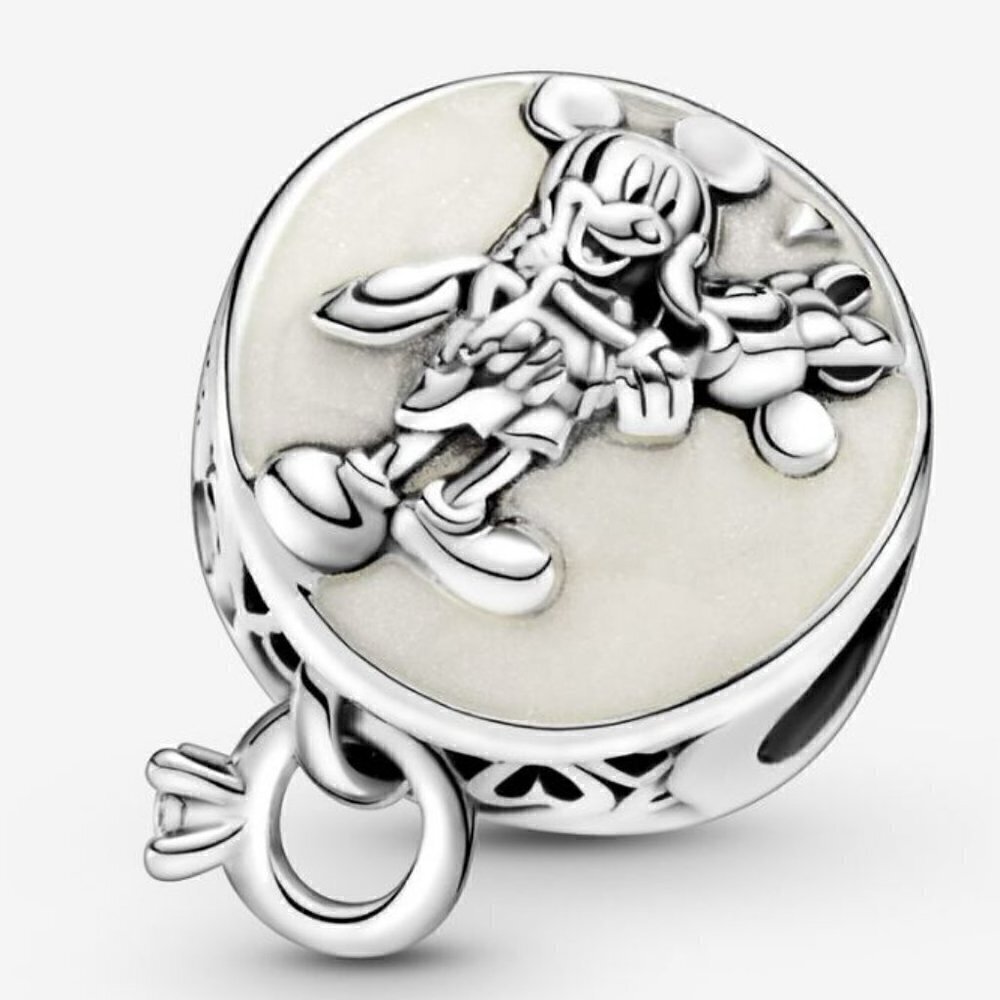 Sterling Silver Disney Mickey Mouse & Minnie Mouse Eternal Love Charm